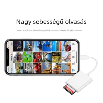 iPhone OTG kártyaolvasó adapter kábel SD/TF memóriakártyákhoz