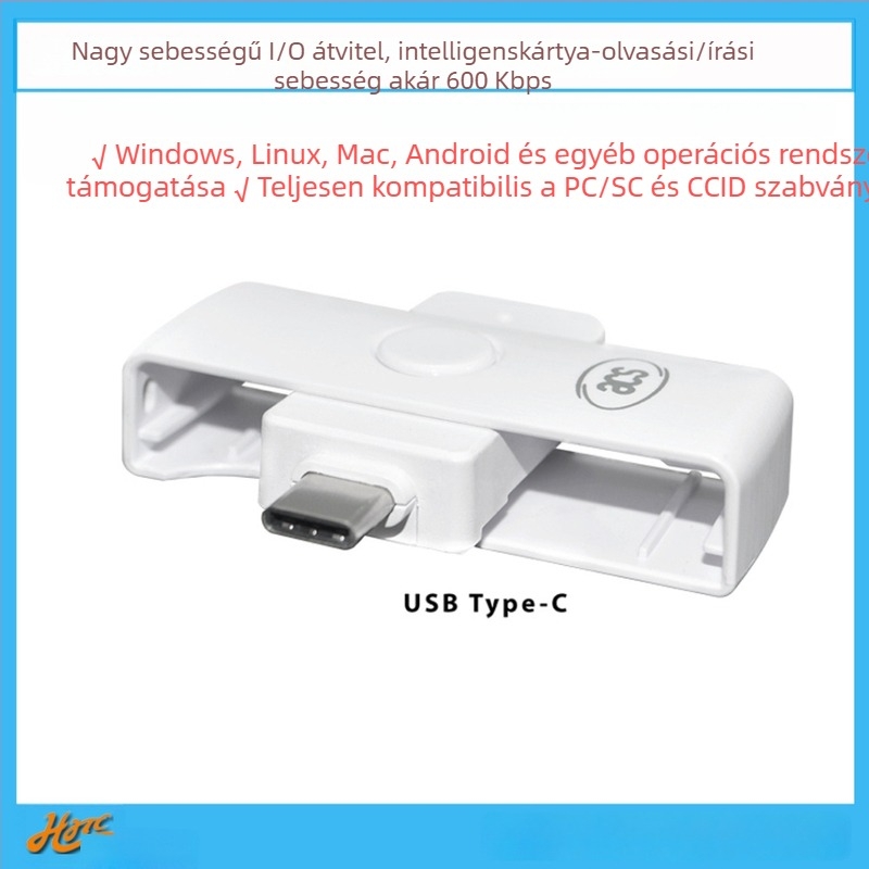 ACR39U-NF Hordozható USB-C EMV chipkártya olvasó és író