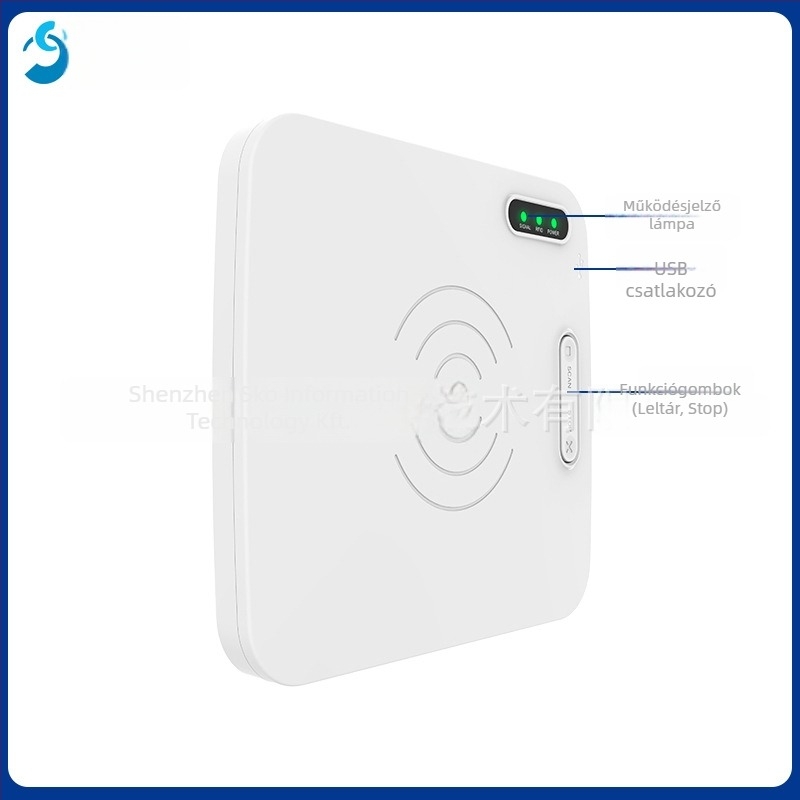 CK-D1L UHF RFID asztali olvasó‑író, olvasási távolság 30, 840–960 MHz