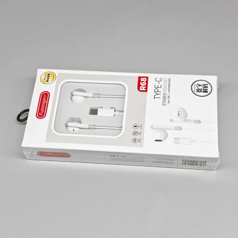 Vernon R68 Type-C vezetékes in-ear fülhallgató, dinamikus meghajtó, érzékenység 105 dB, iOS-kompatibilis