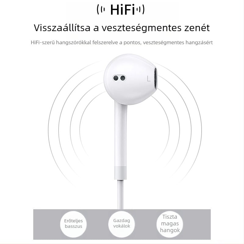 Xu yan in-ear vezetékes fülhallgató Type-C interfésszel, iPhone 15/16-hoz, eredeti, testreszabható