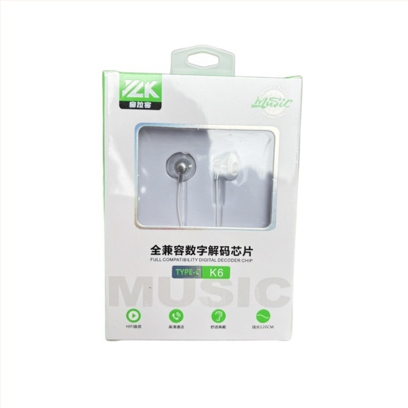 X27 Type-C vezetékes fülhallgató mikrofonnal, fém kivitel, hangolás, Android-kompatibilis