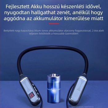 Nyakpántos True Wireless fülhallgatók, in-ear kialakítás, Bluetooth 5.0, üzemidő >8 óra, hatótávolság 10 m