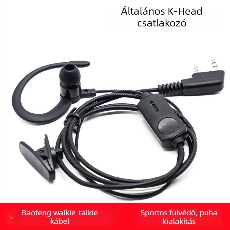 Baofeng K-head univerzális in-ear vezetékes walkie-talkie fejhallgató