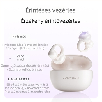 Wopin OWS18 vezeték nélküli Bluetooth in-ear fülhallgató, USB csatlakozás, súly 36 g, egyszerű dizájn