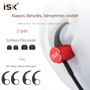 Isk Sem6S vezetékes, fülbe helyezhető Hi‑Fi monitorozó fejhallgató 3,5 mm csatlakozó