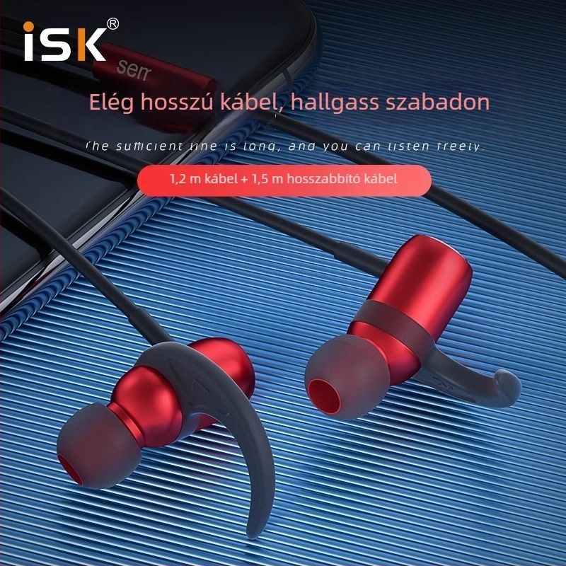 Isk Sem6S vezetékes, fülbe helyezhető Hi‑Fi monitorozó fejhallgató 3,5 mm csatlakozó