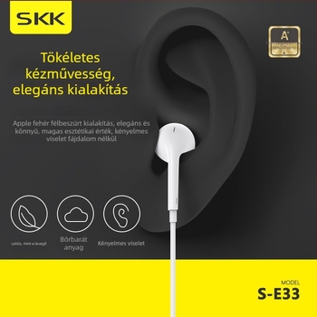 SKK USB-C kábeles fülhallgató mikrofonnal, HiFi hangzás, OEM feldolgozás, IP együttműködés