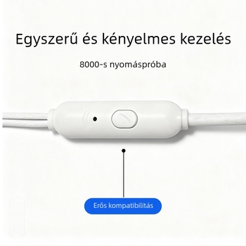 TA28 Vezetékes fülhallgató, in-ear kialakítás, 3,5 mm közvetlen csatlakozás, minimalist dizájn