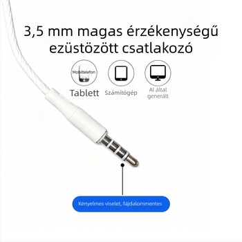 TA28 Vezetékes fülhallgató, in-ear kialakítás, 3,5 mm közvetlen csatlakozás, minimalist dizájn