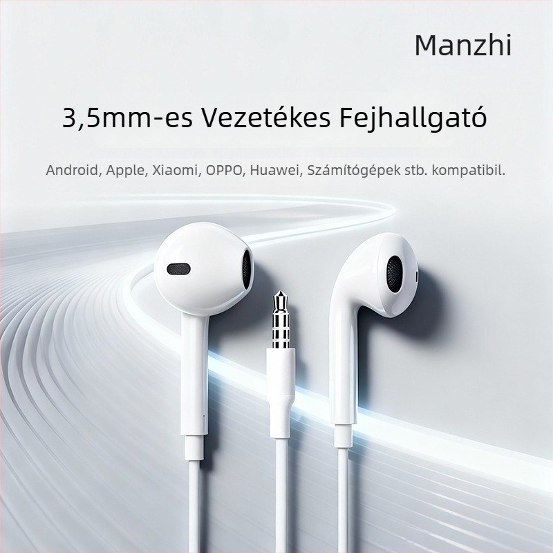 TA28 Vezetékes fülhallgató, in-ear kialakítás, 3,5 mm közvetlen csatlakozás, minimalist dizájn