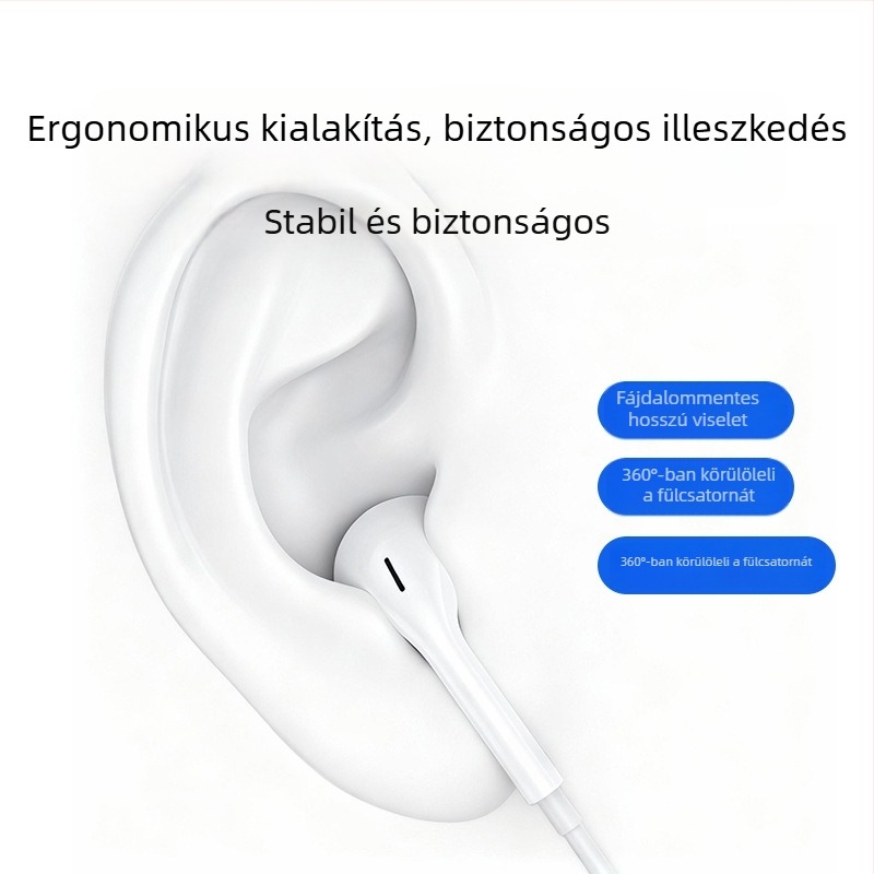 TA28 Vezetékes fülhallgató, in-ear kialakítás, 3,5 mm közvetlen csatlakozás, minimalist dizájn