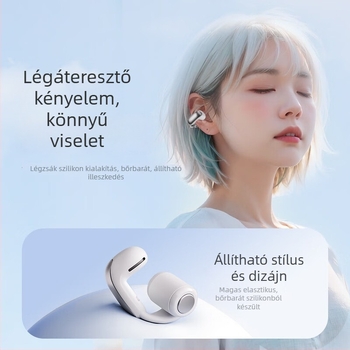Fülhallgató Bluetooth klipsz designnal és Spatial Audio, CVC kettős mikrofonos hívásokhoz, Bluetooth 5.3, IPX4, 4–8 órás üzemidő