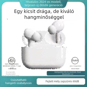 Vezeték nélküli Bluetooth fülhallgató zajcsökkentéssel, BT 5.4, IPX7 vízálló, vezeték nélküli töltés, 4-8 órás akkumulátor — sportos futó modell