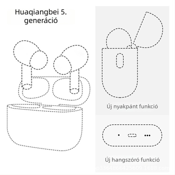 Vezeték nélküli Bluetooth fülhallgató zajcsökkentéssel, BT 5.4, IPX7 vízálló, vezeték nélküli töltés, 4-8 órás akkumulátor — sportos futó modell