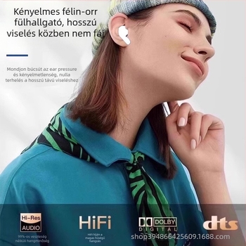 Vezeték nélküli Bluetooth fülhallgató zajcsökkentéssel, BT 5.4, IPX7 vízálló, vezeték nélküli töltés, 4-8 órás akkumulátor — sportos futó modell