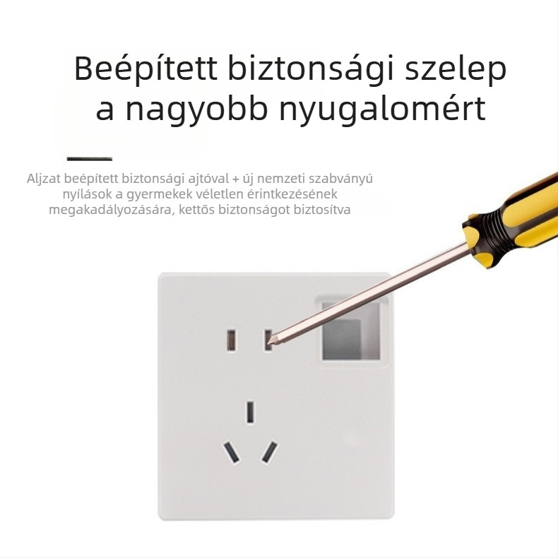 Ötlyukú aljzat ház PC tűzálló anyagból, rejtett szerelés, 10A