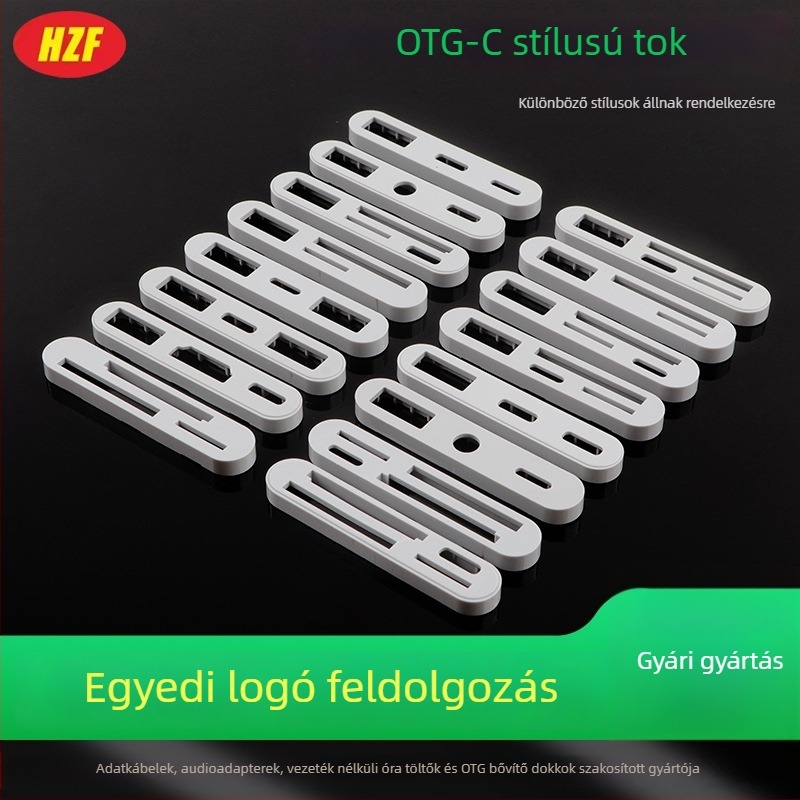 OTG többfunkciós dokkolóállomás ABS műanyag burkolattal okostelefonokhoz, tabletekhez, kamerákhoz, egerekhez és USB meghajtókhoz – fehér