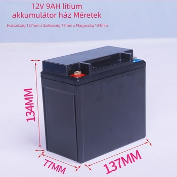 12V lítium akkumulátor műanyag ház motorkerékpár indító típusúhoz, teljes sorozat különböző paraméterekkel 4A–12A