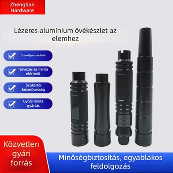 Testreszabott alumínium ötvözetű elemlámpa burkolat, CNC esztergálás, nem szabványos alkatrészek, precíziós kivitel