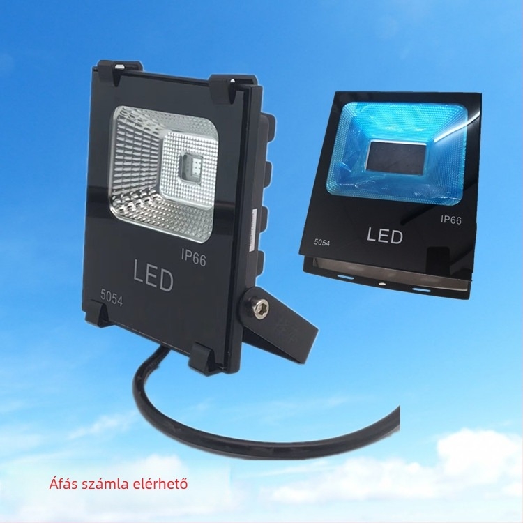 Kültéri LED fényvető beépített házzal és rögzítő klipekkel – 10W/20W, öntött alumínium ház, felületkezelés spray fújással