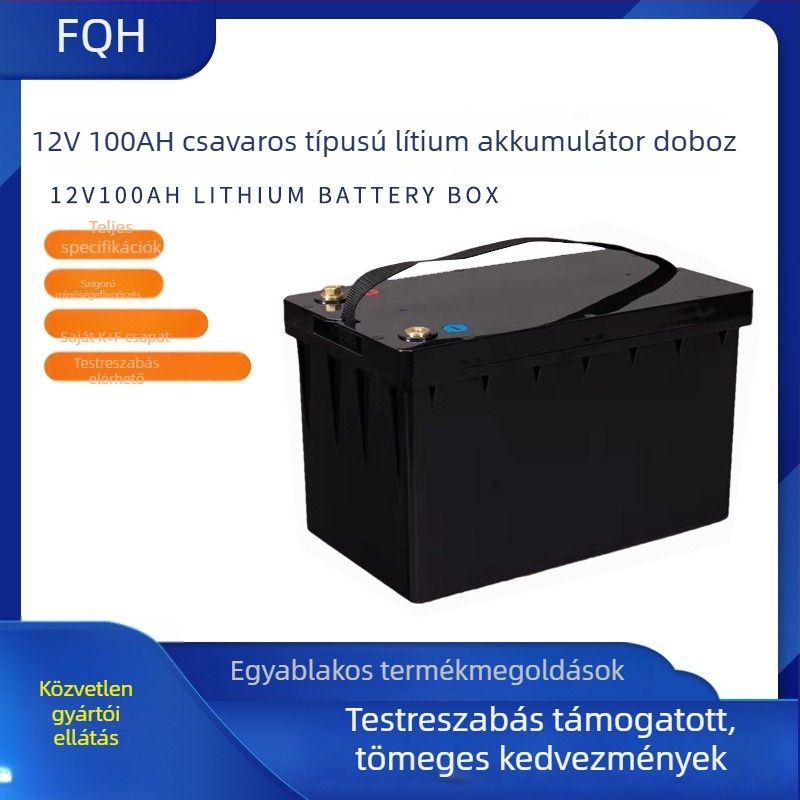 12V 100Ah osztható lítiumakkumulátor-ház, vízálló, könnyen szétszerelhető, kifejezetten lakókocsikhoz és autókhoz