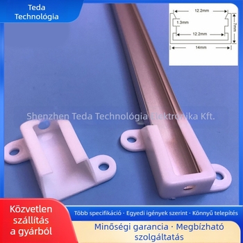 LED fénycsík ház V-alakú alumíniumcsatornával; anyag: alumínium; kompatibilis SMD patch-szel; feldolgozási technológia: igen