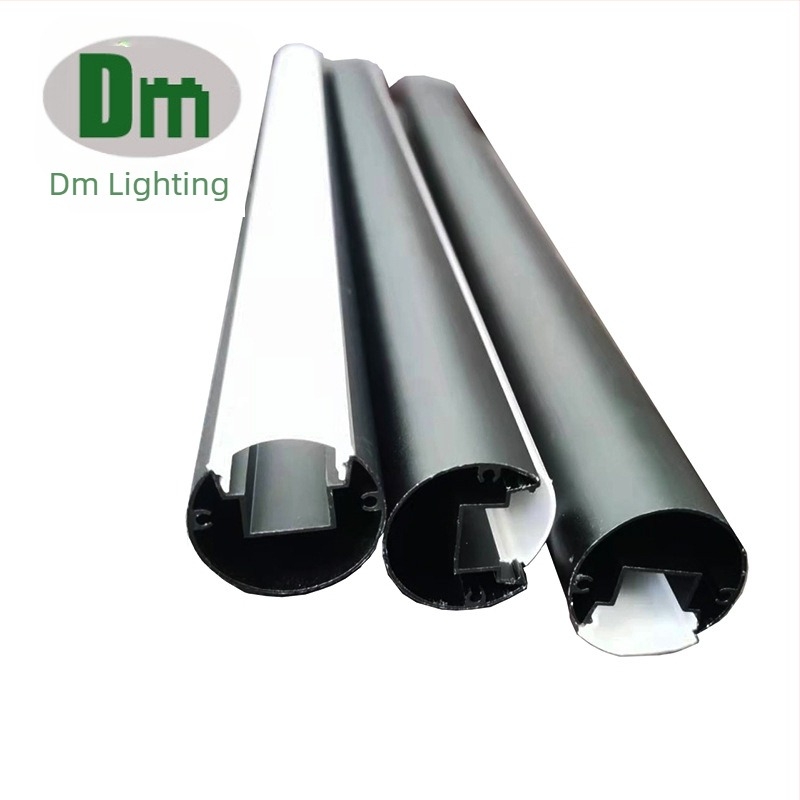 Demi DM295 LED saroklámpa ház készlet — alumínium+PC, fekete oxidációs felület, beltéri atmoszférikus állólámpához