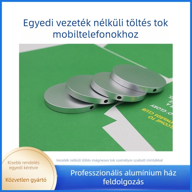 iPhonehoz tervezett vezeték nélküli töltőtok, alumínium ötvözet, modell 0025, OEM elérhető