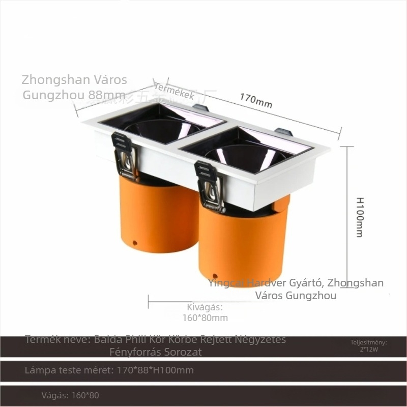 LED downlight COB, öntött alumínium ház, modell TD16-4.5inch, alkalmas bevásárlóközpontok, kórházak, szállodák és otthoni mennyezetek