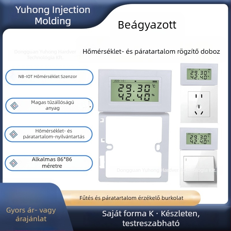 NB-IoT digitális kijelző, beépített adatgyűjtő a helyiség hőmérséklet- és páratartalom méréséhez