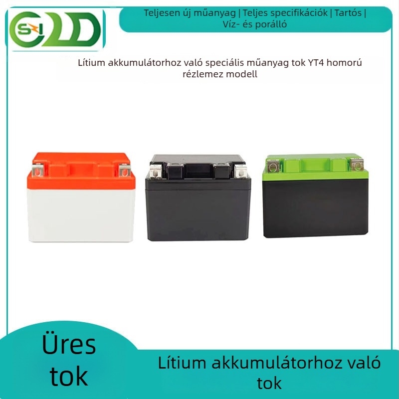 YT4 Konkáv rézlap modell lítium akkumulátor burkolat, ABS védőtok, 12V 4Ah