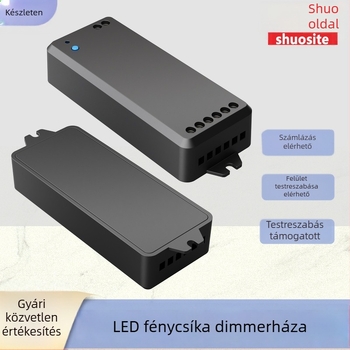 LED-sáv dimmerház, ABS burkolat a vezeték nélküli fényerő-szabályozáshoz, kettős vezérlés, hangvezérlésű WiFi kapcsoló