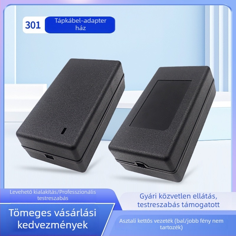 H301 kettős kimenetű laptop töltő műanyag házban, asztali kivitel