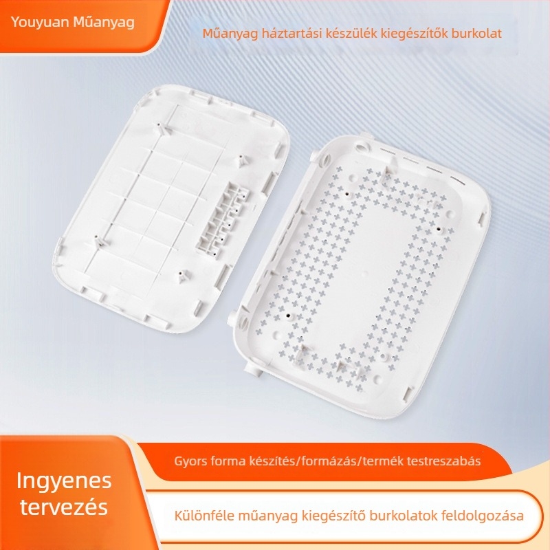 Router műanyag ház, injekciós formázású burkolat, anyag: HIPS
