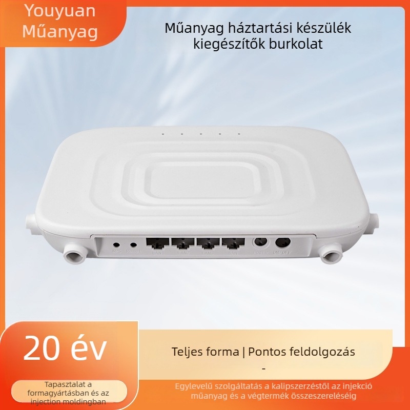 Router műanyag ház, injekciós formázású burkolat, anyag: HIPS