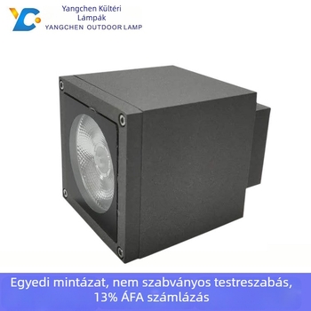 LED Négyzetes Fali Lámpa Ház - Öntött alumínium, Kültéri vízálló, Magas teljesítmény/SMD, 10-48W, Modell YC010