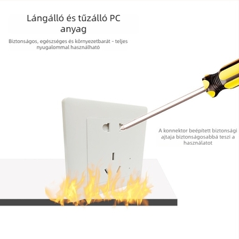 Beépített falba szerelhető 86-os típusú okos aljzat burkolat Wi‑Fi-vel, ZigBee grafiti Bee dizájn, hangvezérlés és hőmérséklet-szabályozás, ötlyukas aljzat burkolat