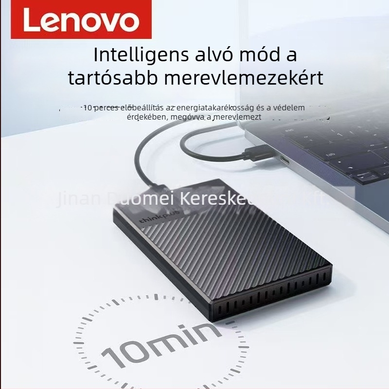 Lenovo K01-A USB 3.0 SATA külső merevlemez ház – alumínium ötvözet, 6TB támogatás