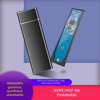 M.2 NVMe/SATA külső tok kettős protokollal, USB-C, 10 Gbps, alumínium, 2 TB, modell Yph03