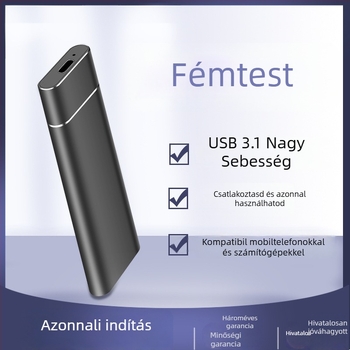 M.2 NVMe/SATA külső tok kettős protokollal, USB-C, 10 Gbps, alumínium, 2 TB, modell Yph03