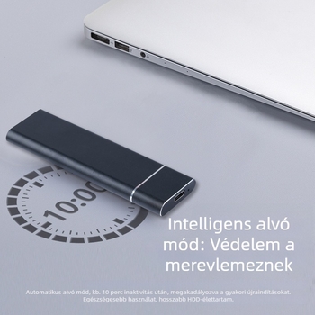 M.2 NVMe/SATA külső tok kettős protokollal, USB-C, 10 Gbps, alumínium, 2 TB, modell Yph03