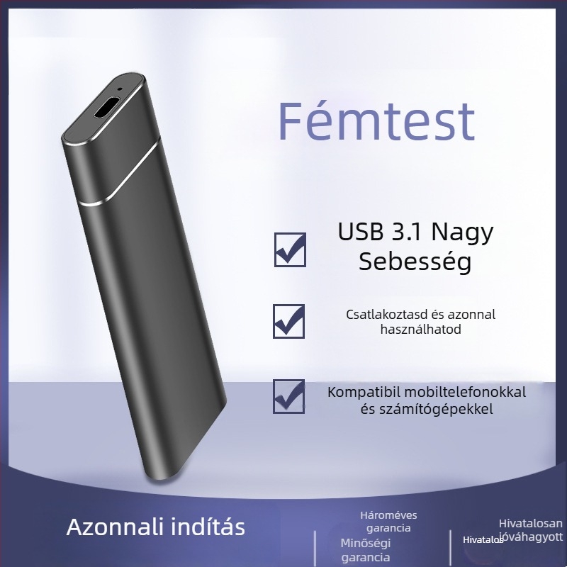 M.2 NVMe/SATA külső tok kettős protokollal, USB-C, 10 Gbps, alumínium, 2 TB, modell Yph03