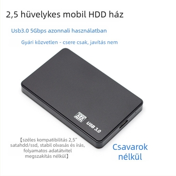 H20U USB 3.0 2,5 hüvelykes SATA SSD/HDD külső tok, ABS burkolat, OEM feldolgozás, egyedi csomagolás támogatott