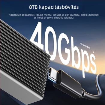 USB4 M.2 NVMe SSD tok Thunderbolt 4/3-kompatibilitással, alumínium ötvözet, 8TB, 40Gbps