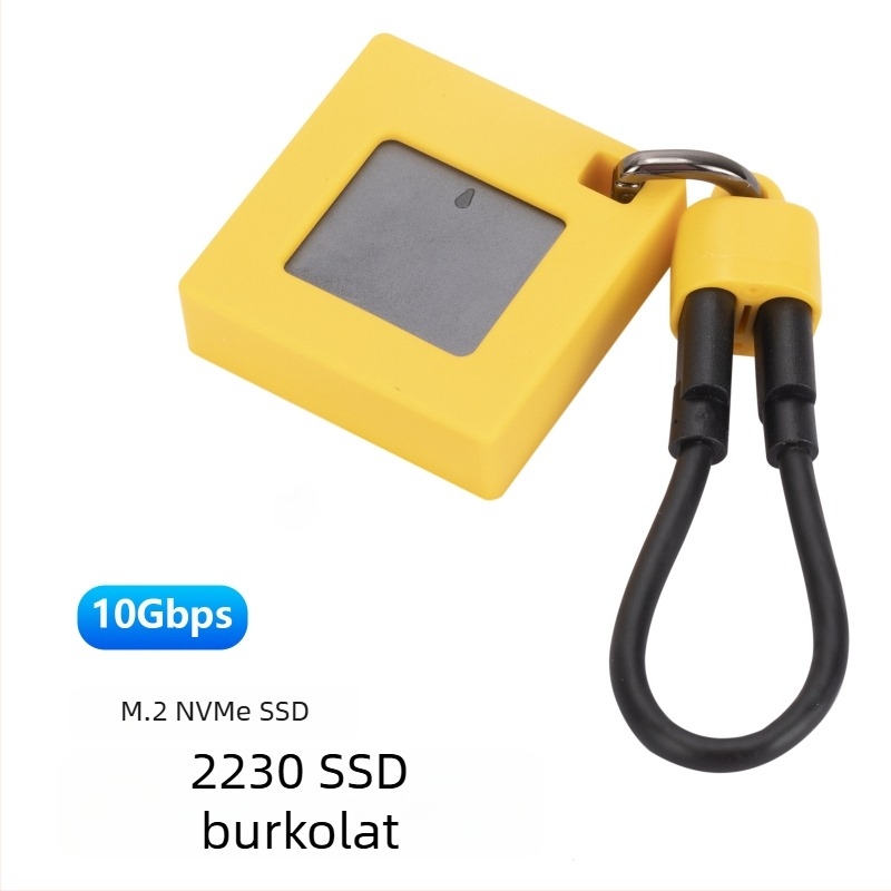 M.2 NVMe SSD külső ház, alumíniumötvözet, Type-C interfész, 10 Gbps átviteli sebesség, támogatja a 2 TB-ig