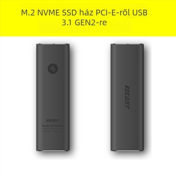 M.2 NVMe SSD ház USB 3.1 Gen2 Type-C PCIe, akár 2 TB-ig, 9 Gbps, alumínium ötvözet