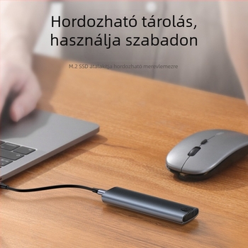 M.2 külső SSD kettős protokollal, USB 3.1 Type-C, alumíniumötvözetes hőelvezetés, 2 TB