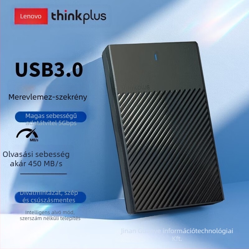 K01-A USB 3.0 SATA külső HDD-ház, ABS+PC, 129GB–4TB támogatás, átviteli sebesség 5 Gbps-ig, UASP-támogatás