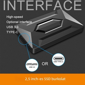Külső HDD tok USB 3.0 és SATA, szerszámmentes telepítés